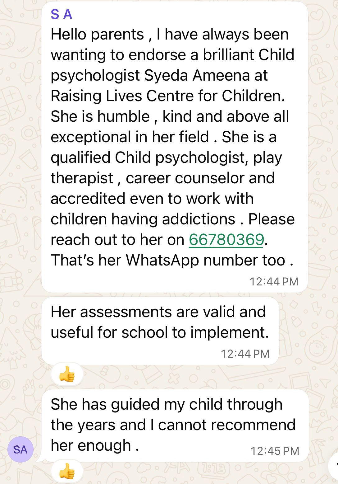 Parent review 3
